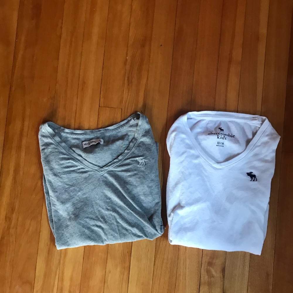 Bundle of 2 long sleeve abercrombie kids shirts